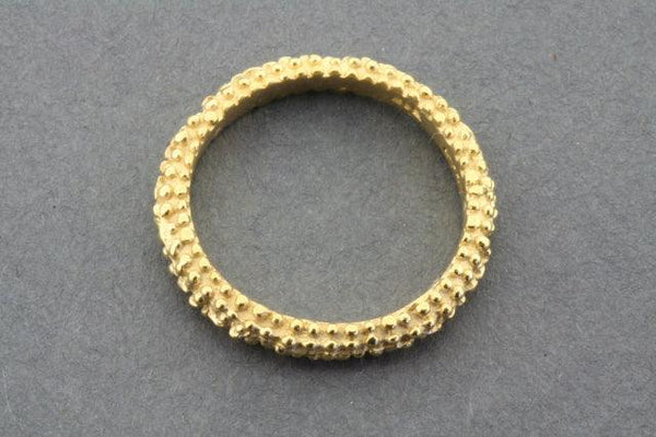 fine organic band - 22 Kt gold over sterling silver