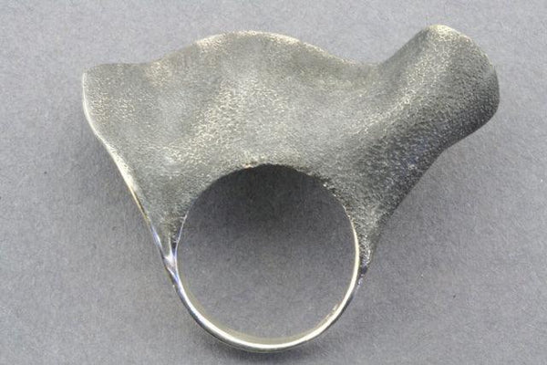 ox. Wave ring - sterling silver