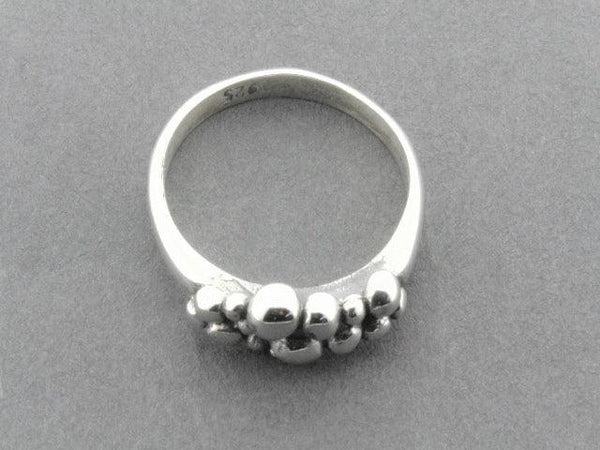 multi bead band - sterling silver