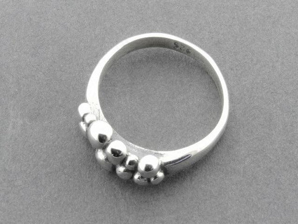 multi bead band - sterling silver