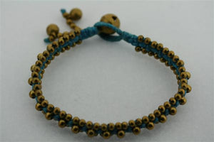 narrow 3 bell bead bracelet - turquoise - Makers & Providers