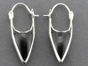 silver and onyx earrings