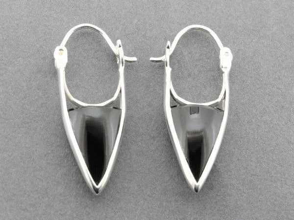 silver and onyx earrings