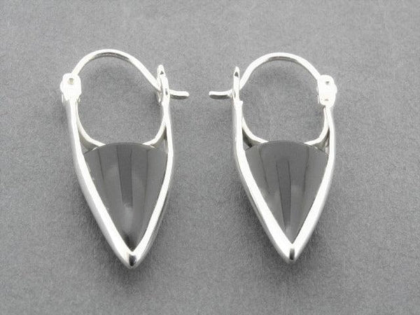 silver and onyx earrings