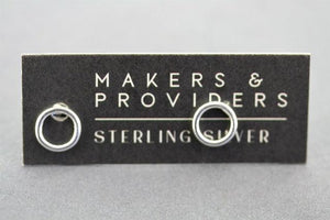 open circle stud - sterling silver - Makers & Providers