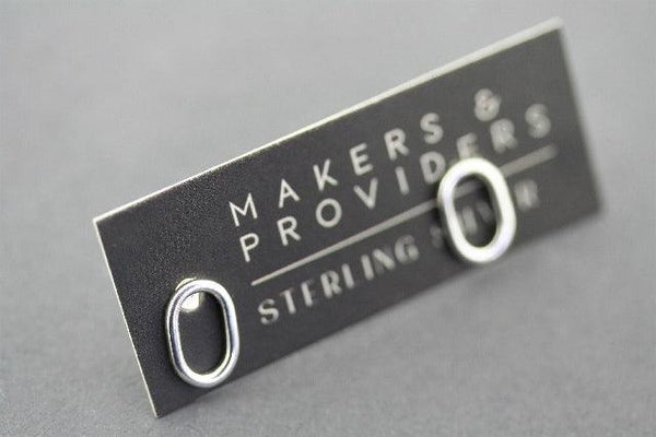 open oval stud - sterling silver - Makers & Providers
