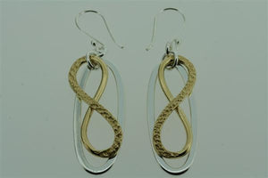oval & brass infinity earring - Makers & Providers