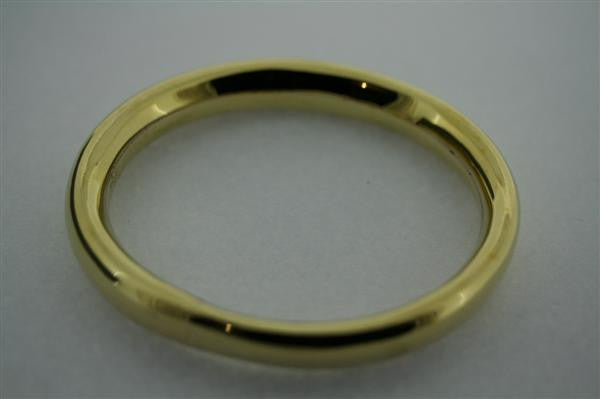 oval tubular bangle - brass