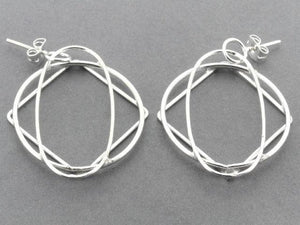 silver geometric earrings