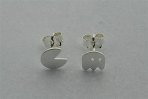 Pacman stud - sterling silver - Makers & Providers
