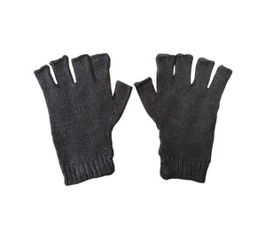 Alpaca Hand Knitted Hobo Gloves - black - Makers & Providers
