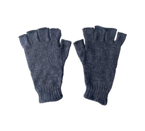 Alpaca Hand Knitted Hobo Gloves - Charcoal - Makers & Providers