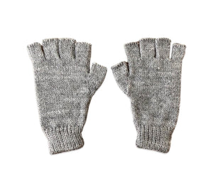 Alpaca Hand Knitted Hobo Gloves - Grey - Makers & Providers