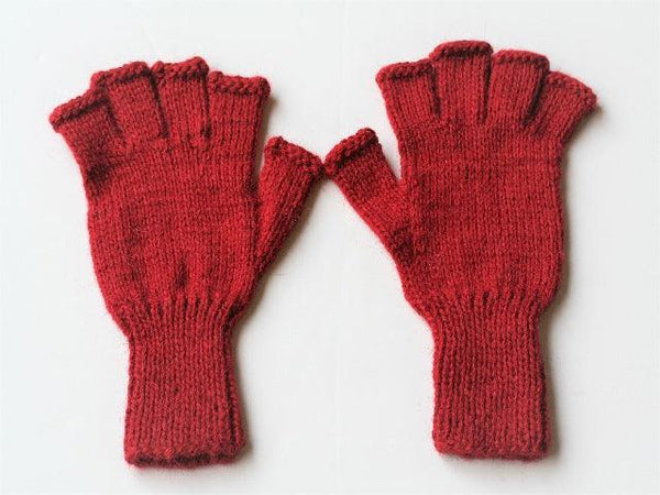 alpaca hobo gloves - red - Makers & Providers