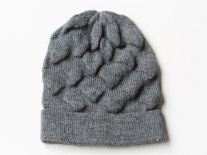 alpaca pyramid beanie - mid grey - Makers & Providers