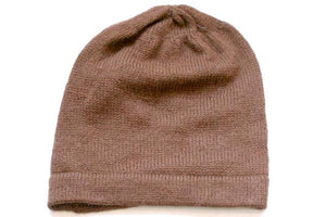 Alpaca Hand Knitted Beanie in Choc - Makers & Providers