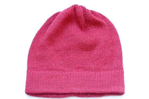 Alpaca Hand Knitted Beanie in Red - Makers & Providers