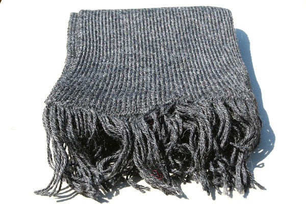 Alpaca Hand Knitted Scarf in Charcoal - Makers & Providers