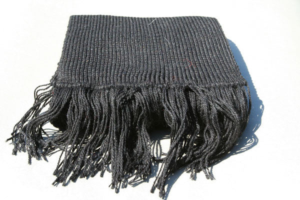 Alpaca Hand Knitted Scarf in Black - Makers & Providers