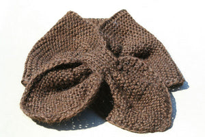 Alpaca Hand Knitted Pull Through Scarf in Chocolate - Makers & Providers