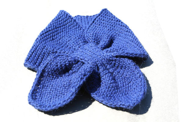 Alpaca Hand Knitted Pull Through Scarf in Cobalt - Makers & Providers