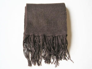 alpaca knitted scarf - chocolate - Makers & Providers