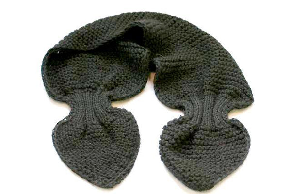 Alpaca Hand Knitted Pull Through Scarf in Black - Makers & Providers