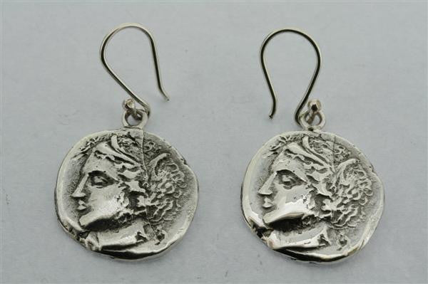 Persephone coin earring - sterling silver - Makers & Providers