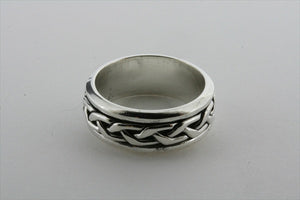 Plaited spinner ring - sterling silver - Makers & Providers