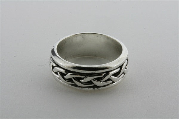 Plaited spinner ring - sterling silver - Makers & Providers