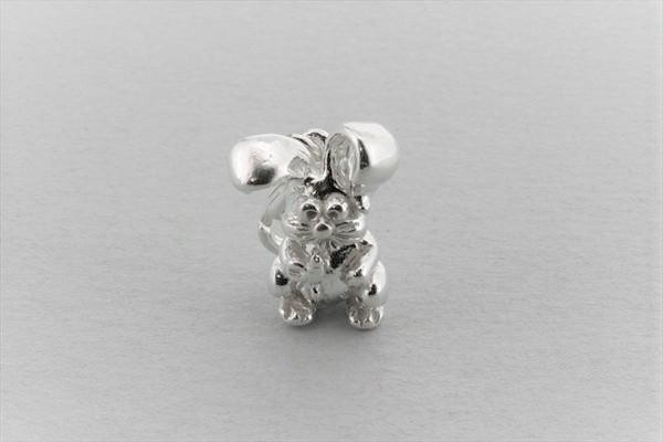 silver rabbit charm