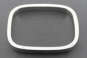 rounded rec bangle - sterling silver - Makers & Providers
