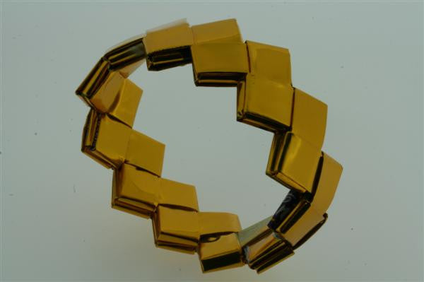 recycled bracelet - small - gold - Makers & Providers