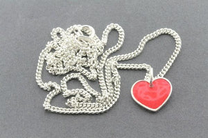 red heart pendant necklace - sterling silver - Makers & Providers