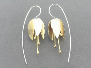silver & gold plated flower earring - Makers & Providers