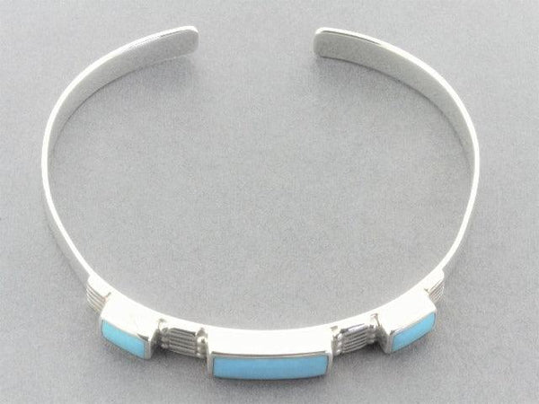 silver & turquoise cuff
