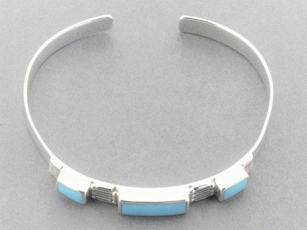 silver & turquoise cuff