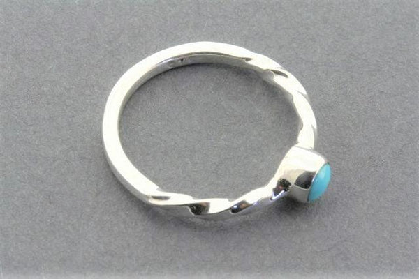 fine twist ring with turquoise - sterling silver - Makers & Providers