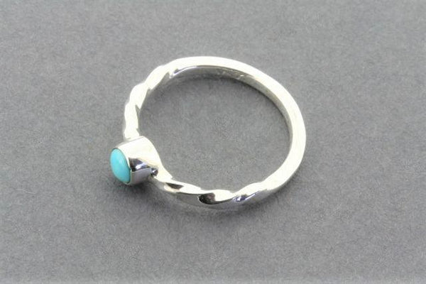 fine twist ring with turquoise - sterling silver - Makers & Providers
