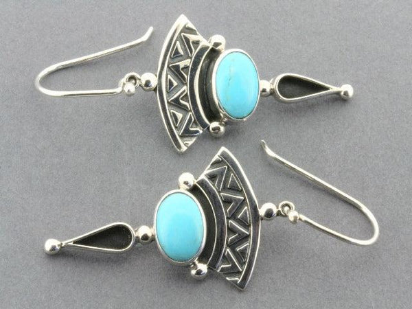 silver & turquoise earring