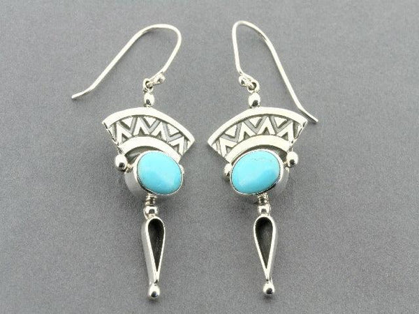 silver & turquoise earring