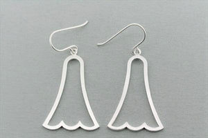 silver bell flower earring