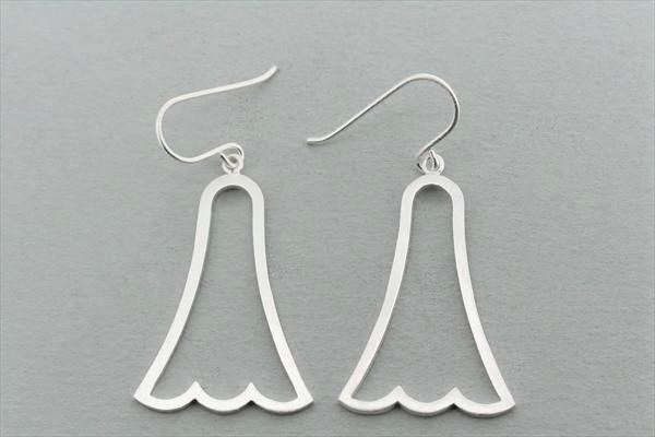 silver bell flower earring