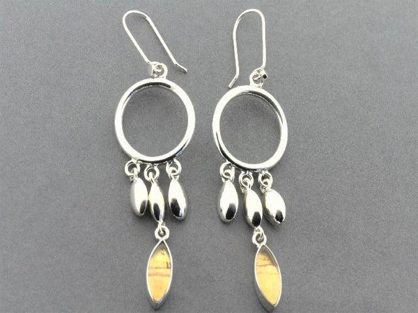 silver and amber earrings