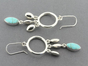 silver and turquoise earrings