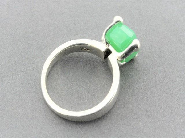 Princess ring - chrysoprase & sterling silver - Makers & Providers