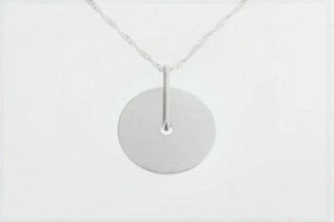 silver deco circle pendant 