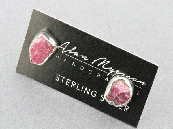 silver ruby stud