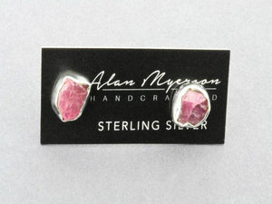 silver ruby stud