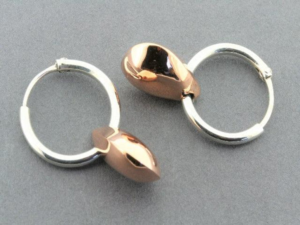 silver and copper hoop earring